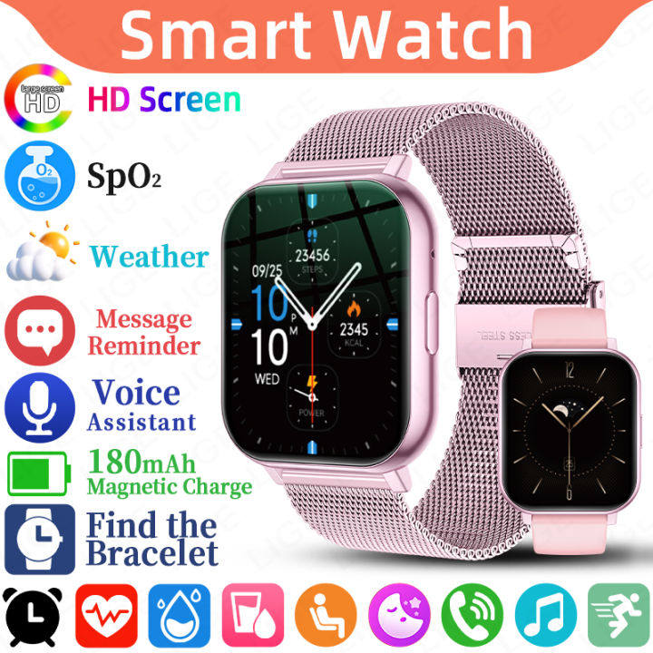 2026 New Fashion Smart Watch Women 1.83inch HD Screen Heart Rate Sleep Monitoring Bluetooth Call Smartwatch For Men Women s