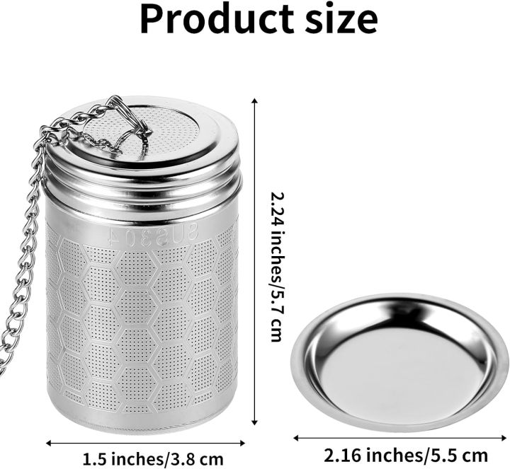 304%20Stainless%20Steel%20Tea%20Strainers%20Set:%20Extra%20Fine%20Mesh%20Tea%20Infuser%20for%20Loose%20Leaf%20Tea%20-%20Updated%20Slim%20Threaded%20Lid%20for%20Black%20Tea%20-%20Image%204
