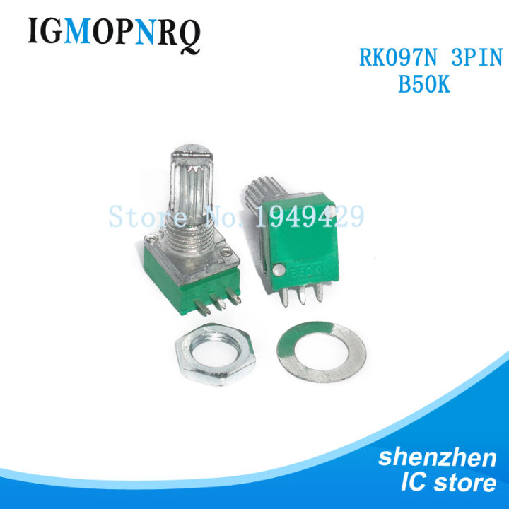 Lot De 5 Pots B50K 50K Ohm - Potentiomètres Coniques Linéaires 6 Broches, Idéaux Pour Le Réglage Audio