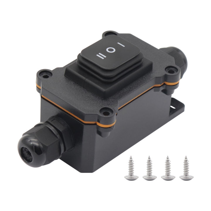 3 Speed Rocker Switch IP68 Waterproof Junction Box+12V 3-speed Rocker Switch Set Outdoor 2 ...
