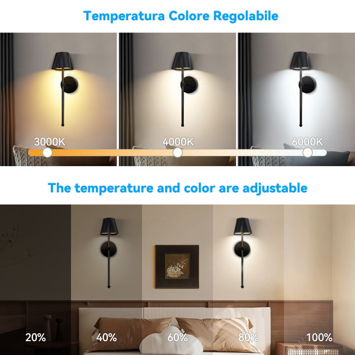 2PCS%20Wireless%20Wall%20lamp%20Hotel%20Home%20Interior%20Decor%20Rechargeable%20Lighting%20Warm/Cold%20White%20Corridor%20Bedroom%20Bedside%20Wall%20Light%20-%20Image%204