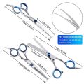 New Safty Pet Grooming Scissors Round Head Professional Stainless Steel Dog Hair Scissors Pet Shears Animal Cutting Portable Set. 