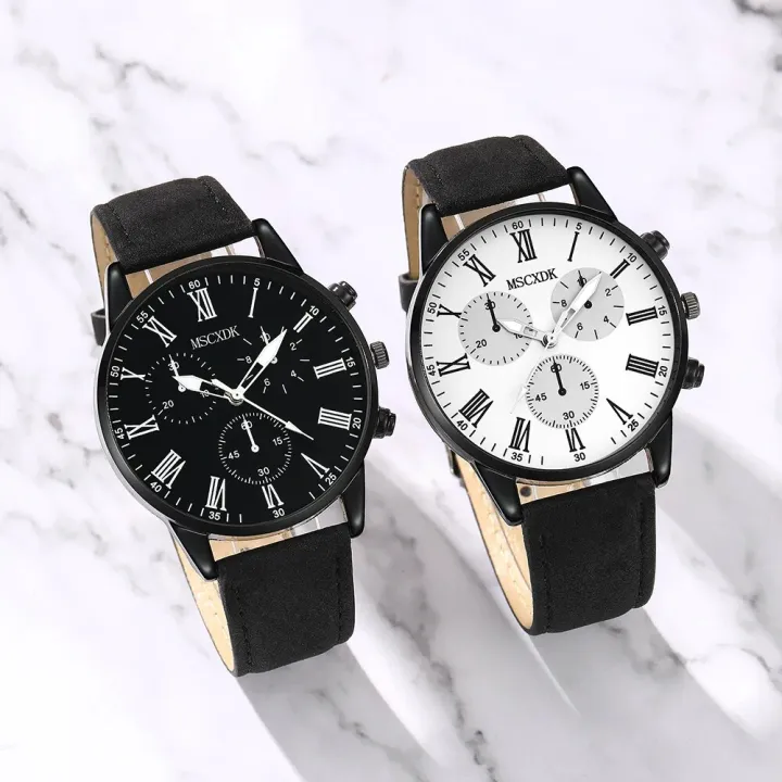 MSCXDK%20Brand%202PCS%20Set%20Couple%20Fashion%20Casual%20Leather%20Watches%20Ladies%20Simple%20Dial%20Quartz%20Wristwatches%20Dress%20Clock%20Montre%20Femme%20-%20Image%202