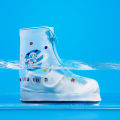 Boys Girls Shoes Covers For Rain Flats Ankle Boots Cover PVC Reusable Non-slip Cover For Shoes Children Waterproof Shoes. 