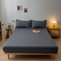 3pcs Cotton Fitted Bed Sheet Set (1 Fitted Sheet + 2 Pillowcases) Breathable Soft Mattress Cover with Pillow Cover Bedding Set. 