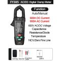 MastFUYI® FY385 Big Screen Digital Clamp Meter 9999 Count DC AC Current Voltage Clamp Meter True RMS HZ Temp Ohm Capacitance Multimeter with Manual & Auto Range Function. 