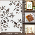 1PC 11.7inch Bird on Branch Stencil for DIY Wall Journal Painting Decoration. 