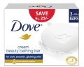Dove Cream Beauty Bathing Bar - 100g (Pack of 3). 