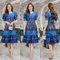 Lanna-Thai fabric dress (size 36 ") Thai cotton fabric, work wear, very beautiful work.. 