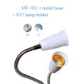 EU US Plug to E27 Lamp Holder Light Bulb Socket With Switch Flexible Lamp Base Conversion Table Lamp Converter 20cm 30cm 50cm. 