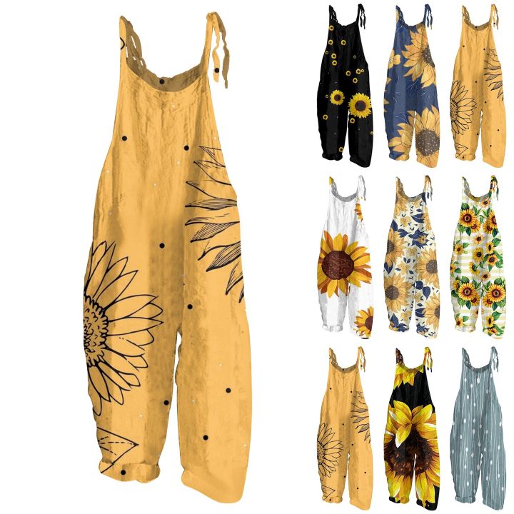 Sunflower%20Pattern%20Overalls%20For%20Women%20Fashion%20Slim%20Jumpsuit%20Women%20Casual%20Loose%20Romper%20For%20Women%20Mono%20Deportivos%20Mujer%20Gym%20-%20Image%202