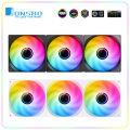 JONSBO ZW-140 Computer Case Fan 140mm 4PIN PWM 5V ARGB ZW-140BR CPU Cooling Fan Forward/Reverse Fan Kits.