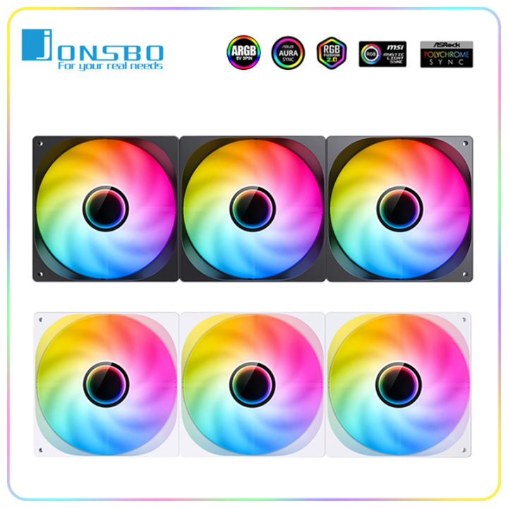 JONSBO ZW-140 Computer Case Fan 140mm 4PIN PWM 5V ARGB ZW-140BR CPU Cooling Fan Forward/Reverse Fan Kits