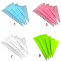 4Pcs/Set Silicone Pastry Bag Tips Kitchen DIY Cake Icing Piping Cream Cake Decorating Tools Reusable Pastry Bags Set.