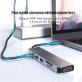 USB C HUB 4K 30Hz Type C to HDMI-compatible PD 87W USB Splitter USB Adapter For Macbook Air Pro USB3.0 HUB TF SD Multi Converter. 