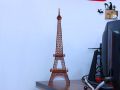 Laser Cut Eiffel Tower 3D Wooden Puzzle Eiffel Tower Architectural Model 3mm Vector File. 
