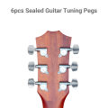 6pcs Sealed Guitar String Pegs Locking Tuners 3L3R Tuning Pegs String Tuner Acoustic Guitar Tuner Machine Head Knob 3Left 3Right. 