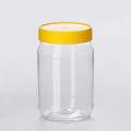 Set of 6 400ml plastic Jar Container/400g (ml) Plastic Peanut Butter Jars Packaging Bottle Jar Clear Round Containers Screw Lids/400ml pickle jar container/kitchen jar container/ kitchen container 400ml. 