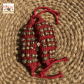 A pair of Kathak/Bharatnatayam Dancing Ghungroo/Ghungru 5 Lines - Brass Bell - Anklet Pair - Classical Dancers - 3 inch/8 cm height. 