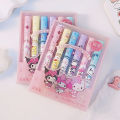 6Pcs Sanrio Hello Kitty Highlighter Pen Set Kawaii Kuromi Melody Cinnamoroll Art Fluorescent Markers Pens School Office Statione. 