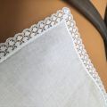 25CM/9.84IN, 6PCS Thin Pure Cotton Fabric Lace Handkerchief Wedding Decoration Home Ornament Bag Decoration Handkerchief Solid C.