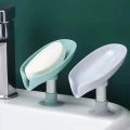 Newstyle Leaf Shape Soap Box Drain Soap Holder Box Bathroom Shower Soap Holder Dish Storage Plate Tray Bathroom Supplies Bathroom Gadge. 