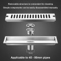 304 Grade Stainless Steel Long Shower Drain/Floor Trap/Jali Removeble Grate/Lid for Bathroom and Kitchen. 