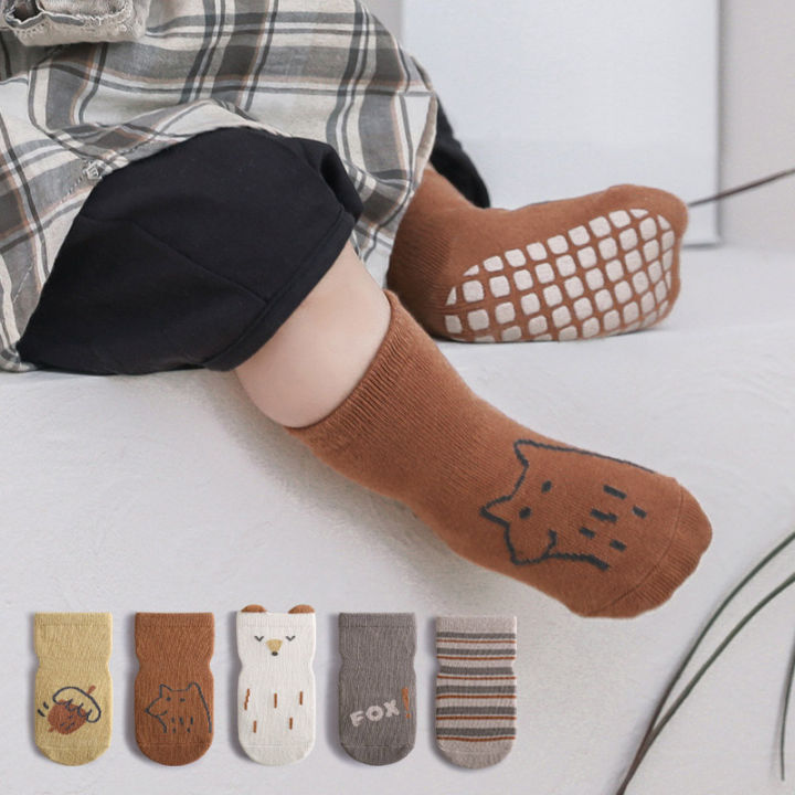 5%20Pairs%20Kids%20Non-Slip%20Socks%20Cute%20Cartoon%20Fox%20Pattern%20Striped%20Baby%20Boys%20Girls%20Floor%20Socks%20Comfortable%20for%20Toddler%20Children%20-%20Image%203