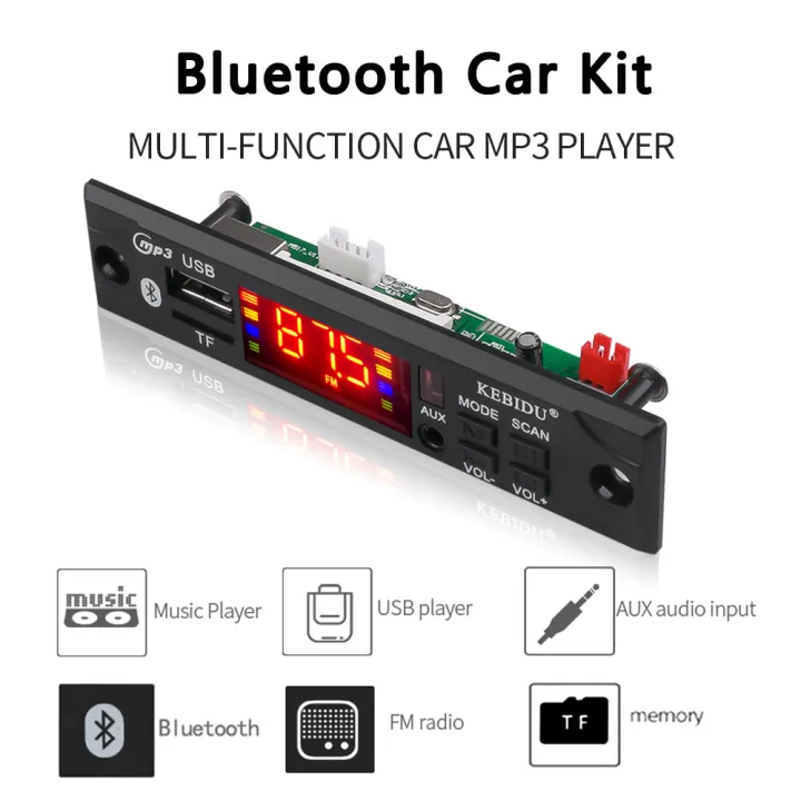 Car%20Audio%20USB%20TF%20FM%20Radio%20Module%20Wireless%20Bluetooth%205V%2012V%20MP3%20WMA%20Decoder%20Board%20MP3%20Player%20with%20Remote%20Control%20For%20Car%20-%20Image%203