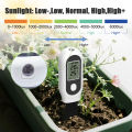 Tuya Zigbee Soil Moisture Sensor 3 in 1 Humidity Temperature Sunlight  Meter Screen/APP Control for Plants Pots Garden. 