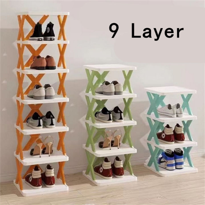 Multi Layer 5/6/7/8/9 Layer Blue Detachable Shoes Racks Storage