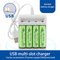 1PC AAA And AA Rechargeable Battery Station High-Speed USB 3/4 Slot Fast Rechargeable Battery Charger Short Circuit Protection. 