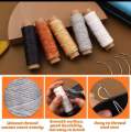 BUDDUR Leather Sewing Tools Kit With Waxed Threads And Finger-cot Hand Sewing Needles DIY Handmade Craft Accessories Set. 