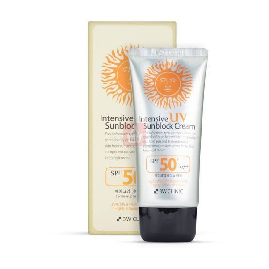 International Korean Product 3W Clinic Intensive UV Sunblock Cream SPF 50+PA+++ - 70ml