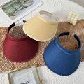 1PC Summer Sun Visors for Women Adjustable Cap Sports Sun Visors for Men Clip-On Wide Brim Visor Hats Straw Cap Suncap.