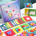 3D Puzzle Two-person Interactive Desktop Game Tangram Math Toys Building Blocks Board Color Shape For Kids . 