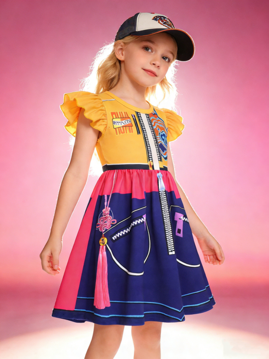Popular%20Movie%20Hallyu%20Girl%20Group%20Black%20And%20White%20Girl%20Dress%20With%20Sequin%20Print,%20Party%20Role-Playing%20Costume%20-%20Image%205