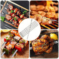 Stainless Steel Barbecue Skewer 6Pcs Wide BBQ Sticks Flat BBQ Fork Outdoor Camping Picnic BBQ Utensil Kitchen Accessories. 