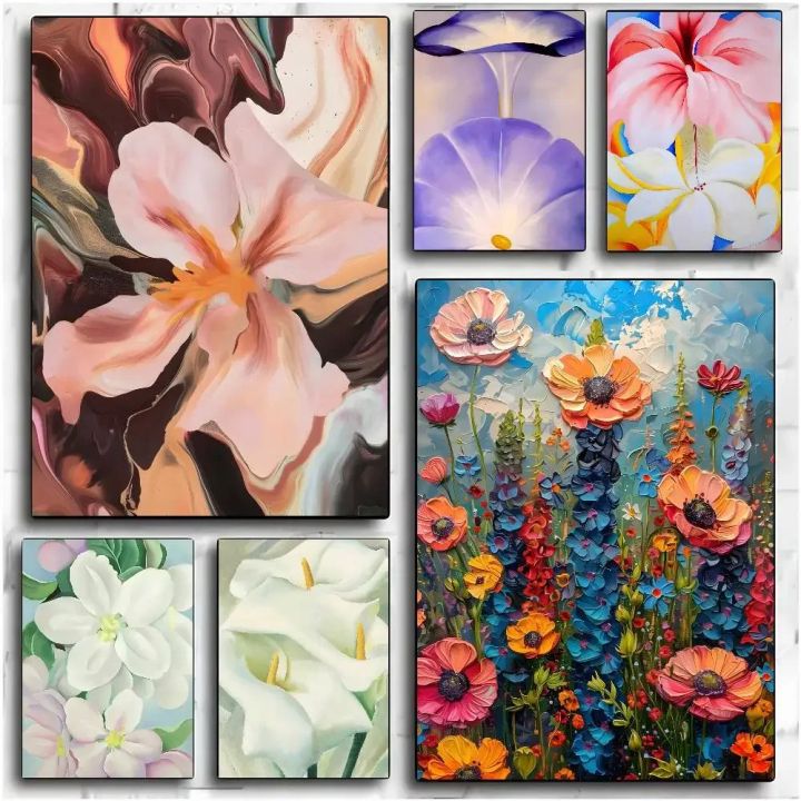 Georgia%20O%E2%80%98Keeffe%20Abstract%20Flower%20Artwork%20Exhibition%20Print%20Poster%20HD%20art%20sticky%20wall%20waterproof%20home%20living%20room%20bedroom%20aestheti%20-%20Image%202