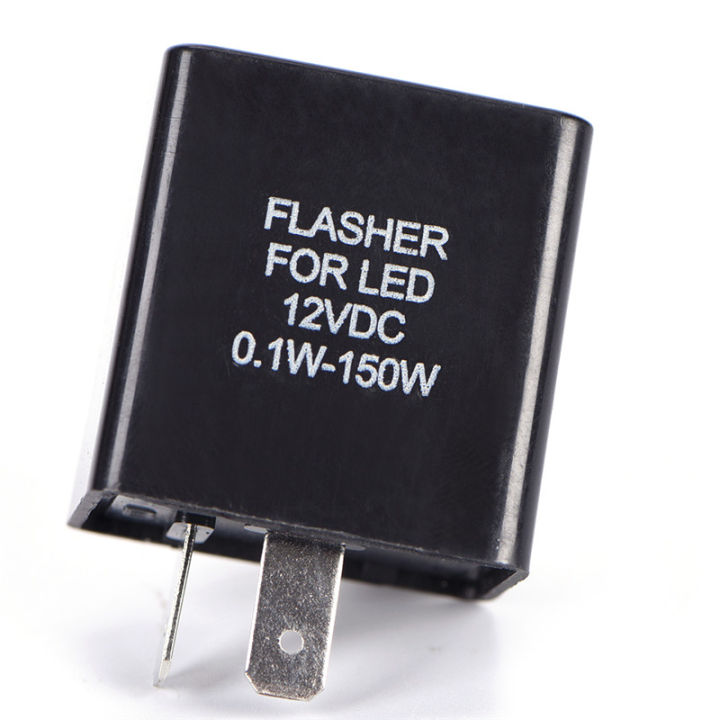 12V 2 Pin Motorcycle Blinker Adjustable Electronic LED Flasher Relay ...