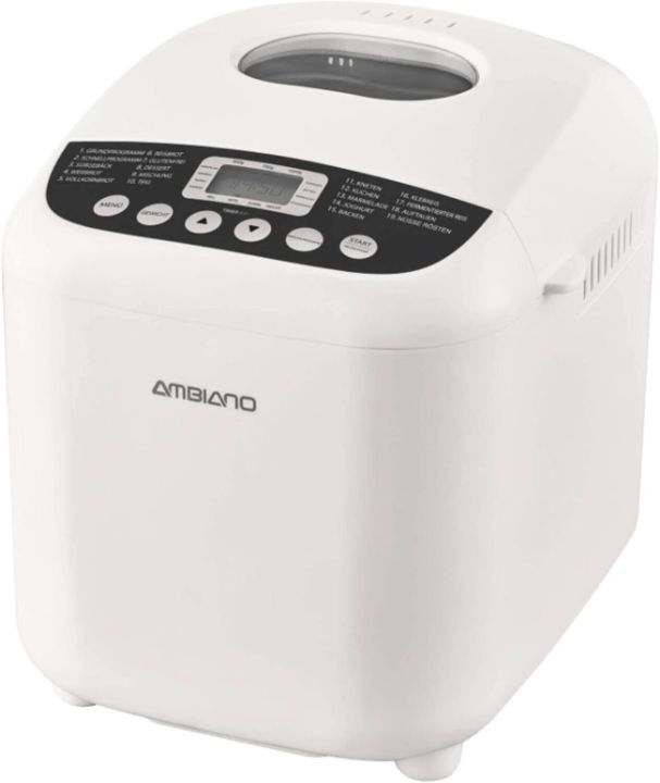 Ambiano Electric Automatic Breadmaker / Dough / Atta Maker Ambiano Brand of Australia Temp Pty ltd, Australia Manufactured in China for Ambiano Brand AC 2 2 o - 2 4 o V ~ 50/60 Hz 500 Watts