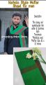 Green 4 Border Karbala Style Mufler Shawl Baghdadi  chader  for men. 