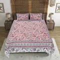 King Size Cotton Double Bedsheet with 2 Pillow Covers, For Home. 