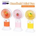 Cute Mini Fan USB Rechargeable Hand Fan with Phone Holder – Portable Powerful Cooling Fan for Travel, Office & Outdoor.