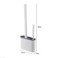 1 Set Flexible Wall-Mounted Toilet Brush with Holder - No Dead Corners, Easy Bathroom Cleaning, Hotel-Grade Quality. 