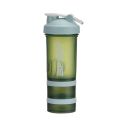 500ML 3-layer Sports Water Protein Powder Shaker Bottle Outdoor Travel Portable Leakproof Drinkware Plastic Drink BPA Free. 