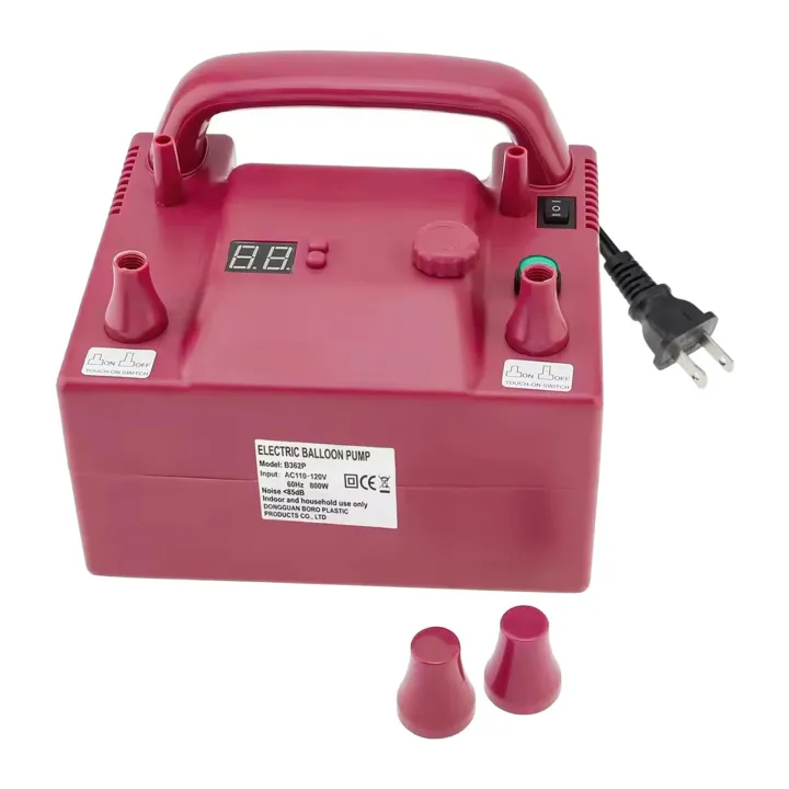 Electric Balloon Pump Double Nozzle Adjustable, Automatic Balloon ...