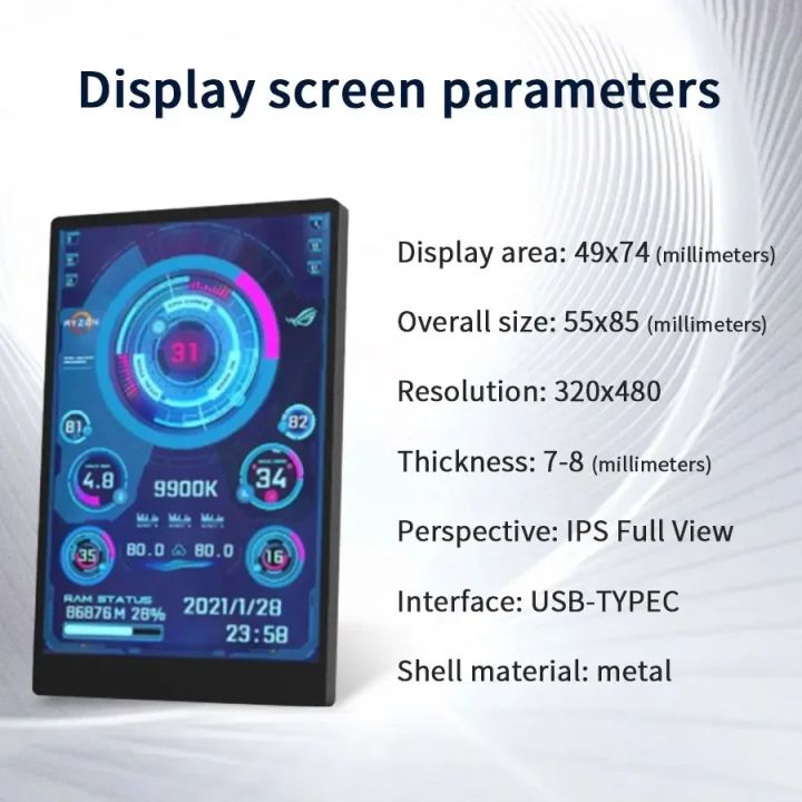 3.5%20Inch%20Mini%20Computer%20Secondary%20Screen%20IPS%20USB%20C%20Secondary%20Screen%20forComputer%20CPU%20GPU%20RAM%20HDD%20Monitor%20LCD%20Display%20Freely%20AIDA64%20-%20Image%203