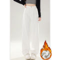 Winter Female High Waist Thermal Jeans Snow Warm Plush Jeans Girls Fleece Denim Pants Women Fashion Straight Leg Trousers. 