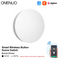 Tuya Zigbee Smart Button Scene Switch Voice Control Wireless Button Smart Life App Zigbee Devicesfor Smart Home Remote Control. 
